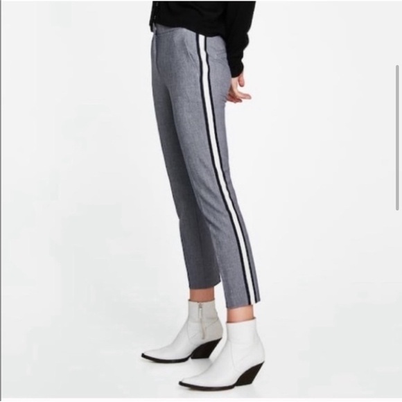 Banana Republic Gray Striped Sloan Pants Career Slacks Business Casual Office - Picture 6 of 13